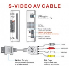 Oem, S-Video AV + RCA (composite) cable for Nintendo Wii 1.8m YGN576, Nintendo Wii, YGN576