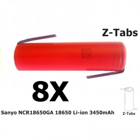 Sanyo - Sanyo NCR18650GA 18650 3350mAh 10A 3.6V Li-ion - Size 18650 - NK051-CB