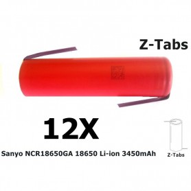 Sanyo - Sanyo NCR18650GA 18650 3350mAh 10A 3.6V Li-ion - Size 18650 - NK051-CB