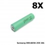 Samsung - Samsung INR18650-25R 2500mAh 20A - Size 18650 - NK056-CB