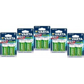 Varta - Varta Rechargable Battery Mono D 3000mAh - Size C D and XL - BS256-CB