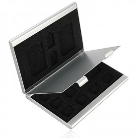 Oem - 13 in 1 Portable High Quality Aluminum 10 TF 3 for SD Memory Cards Storage Box Case - SD and USB Memory - AL645