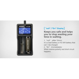 XTAR, XTAR VC2 USB battery charger, Battery chargers, NK198