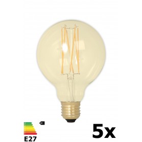 Calex - Vintage LED Lamp 240V 4W 320lm E27 GLB95 GOLD 2100K Dimmable - E27 LED - CA078-CB