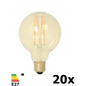 Calex - Vintage LED Lamp 240V 4W 320lm E27 GLB95 GOLD 2100K Dimmable - E27 LED - CA078-CB
