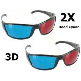 Oem - Red Cyan 3D Glasses Black YOO038 - Various computer accessories - YOO038-CB