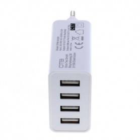 OTB - 4-Port 100-250V 5.0A Multi USB-adapter with AUTO-ID white - Ports and hubs - ON4625