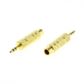 OTB - OTB 6,35MM TO 3,5MM STEREO JACK ADAPTER GOLD PLATED x2 Pcs - Audio adapters - ON4638