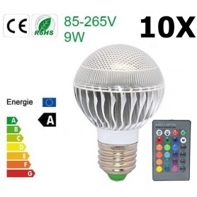Oem - Offer € 6.99 - 9W E27 RGB LED bulb with remote CG007 - E27 LED - CG007-CB