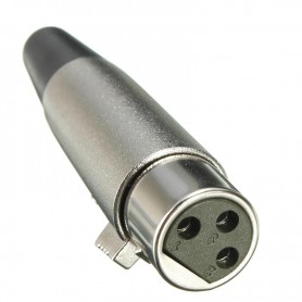 Oem - 6mm 3 Pin XLR Jack Female-Adapter For Microphone Speaker 18AWG Cable Silver - Audio adapters - AL889