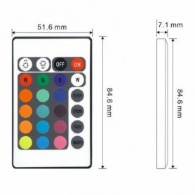 Oem - RGB LED IR Remote Controller 24 buttons + cabinet - LED Accessories - LCR18