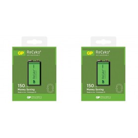 GP - GP 6F22/9V GP ReCyko+ 150 Series 150mAh Rechargeable - Other formats - BL265-CB