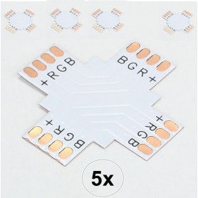 Oem - 10mm 4-Pin X PCB Connector for RGB SMD5050 5630 LED strips - LED connectors - LSC20-CB