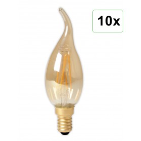 Calex - Calex LED Full Glass Filament Tip-Candle-lamp 240V 3,5W 200lm E14 BXS35, Gold 2100K CRI80 Dimmable - E14 LED - CA0239-CB
