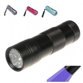 Oem - Mini 12 LED Aluminium UV Ultra Violet Flashlight purple light - Flashlights - LFT29-CB