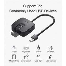 Vention - USB 2.0 Hub 4 Ports Phone Holder USB Splitter Adapter - Ports and hubs - V001-CB