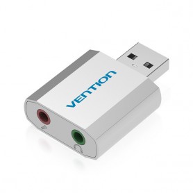 Vention - USB External Sound Card to 3.5mm Audio Aux Mic Adapter - Audio adapters - V013-CB