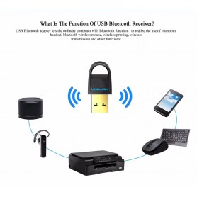 Vention - USB Bluetooth Adapter v4.0 Dual Mode CRS Audio Receiver - Wireless - V018-CB