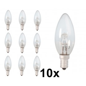 Calex - E14 42W 230V Halogen Candle shape lamp B35 energy saving cristal clear - Halogen Lamps - CA0348-CB