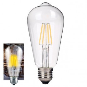 Oem, 2 pieces Vintage E27 4W 185-240V ST64 LED Filament Glass Lamp, E27 LED, AL176-CB