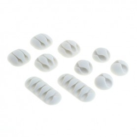 OTB - Adhesive cable holder (cable clips) 10 pieces - Various computer accessories - ON4999-CB