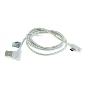 OTB - 1m USB TYPE C (USB-C) to USB data cable nylon sheathed 90 degree plug - USB to USB C cables - ON5021-CB