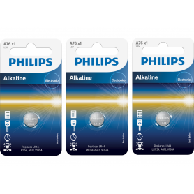 PHILIPS - Philips LR44/76A 1.5v Alkaline button cell battery - Button cells - BS036-CB