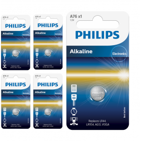 PHILIPS - Philips LR44/76A 1.5v Alkaline button cell battery - Button cells - BS036-CB