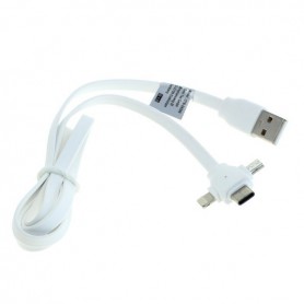 OTB, 3-in-1 data cable iPhone / Micro-USB / USB-C - Link cable 1M, Other data cables , ON5066-CB