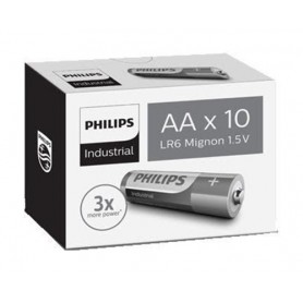 PHILIPS - AA R3 Philips Industrial Power Alkaline - - 10 pieces - Size AA - BS045-CB