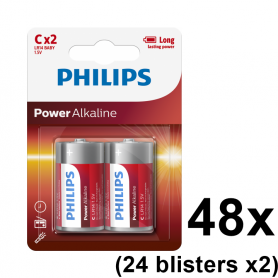 PHILIPS - Philips Power C/LR14 Alkaline - Size C D 4.5V XL - BS047-CB