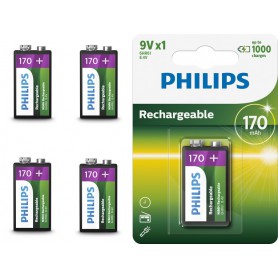 PHILIPS - Philips MultiLife 9V HR22 / 6HR61 170mAh rechargeable battery - Other formats - BS049-CB