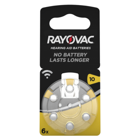 Rayovac - Rayovac Acoustic Hearing Aid Batteries 10 HA10 PR70 ZL4 105mAh 1.4V - Hearing batteries - BS079-CB