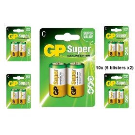 GP - GP LR14 R14 C-Cell Super Alkaline single use battery - Size C D 4.5V XL - BS100-CB