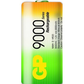 GP - GP 1.2V D / HR20 9000mAh NiMh rechargeable battery - Size C D and XL - BS106-CB