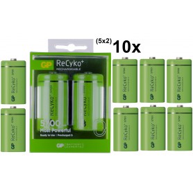 GP - GP Recyko+ 1.2V D / HR20 5700mAh NiMh rechargeable battery - Size C D and XL - BS108-CB