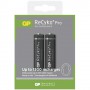 GP, Duo GP R6/AA ReCyko+ PRO 2000mAh 1.2V NiMH Rechargeable Batteries, Size AA, BS123-CB