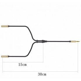 Vention - Dual 3.5mm Female to Male Audio Jack 3.5mm Y Splitter - Audio adapters - V040-CB