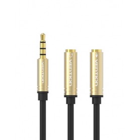 Vention, 3.5mm Mic + Headphone Male to 2x Female Audio Adapter, Audio adapters, V041-CB