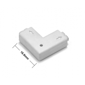 Oem - 18.6mm 2-pin L LED Strip Connector Adapter for SMD 3528 2835 Solid color LED Strip Lights - LED connectors - LSC08-CB
