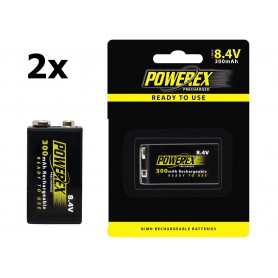 POWEREX - Powerex Precharged 8.4V 300mAh Rechargeable - Other formats - NK275-CB