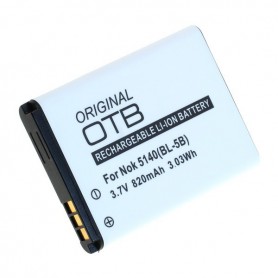 OTB, Battery for NOKIA 5140/6020/7260/5320 (BL-5B) 820mAh 3.7V Li-Ion, Nokia phone batteries, ON6036