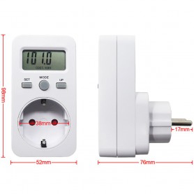 Oem - Digital Wattmeter with LCD Display AC 230V 16A 3680W - Plugs and Adapters - AL1033
