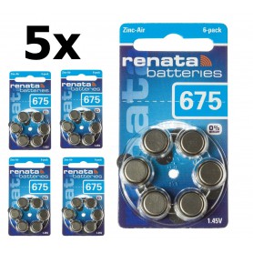 Renata - Renata 675 / ZA675 / PR44 Hearing Aid Battery 1.45V - Hearing batteries - NK395-CB