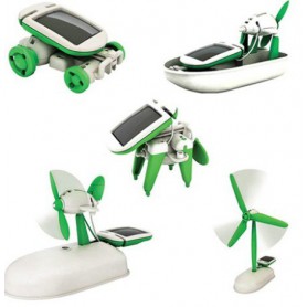 Oem, Solar Power 6 in 1 Toy Kit DIY Educational Robot Car Boat Dog Fan Plane Puppy, DIY Solar, AL1039