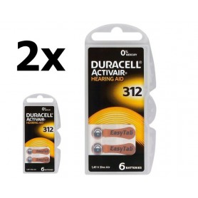 Duracell - Duracell ActivAir 312 MF (Hg 0%) Acoustic Hearing Aid Batteries - Hearing batteries - BL066-CB