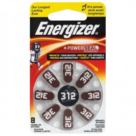 Energizer, Energizer 312 / PR41 Hearing Aid Battery, Hearing batteries, BL302-CB