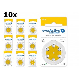 EverActive - everActive ULTRASONIC 10 1,45V Hearing Aid Battery - Mercury Free - Hearing batteries - BL305-CB