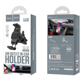 HOCO, HOCO CA38 Triumph Car holder in-car air outlet semi-automatic bracket, Car fan phone holder, H100191
