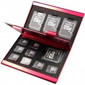 Oem - TF and SD Memory Cards Aluminium Storage Case - SD and USB Memory - AL643-CB